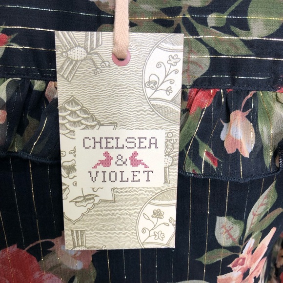 New Chelsea & Violet Sheer Blouse With Tassels - Picture 6 of 8